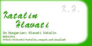 katalin hlavati business card